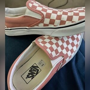Slip on Vans rose and white